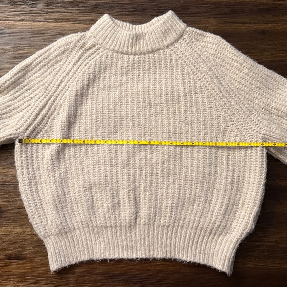 Universal Thread Thick Cream Knit Mock Neck Sweater Medium - Picture 5 of 10